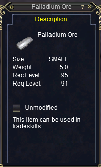 Palladium Ore